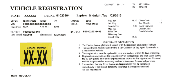 vehicle registration