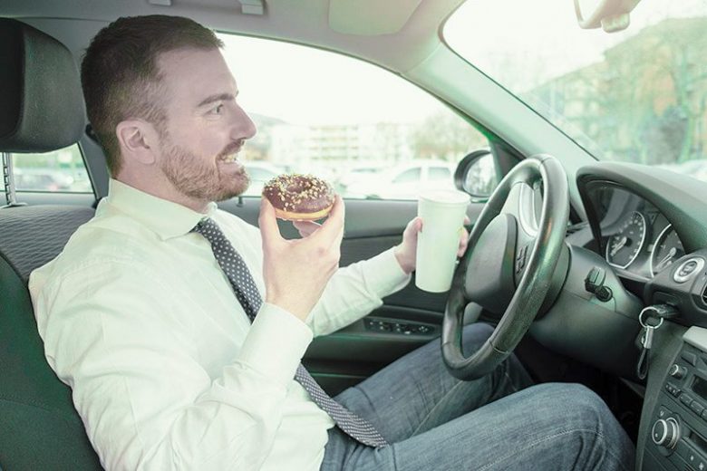 eating while driving