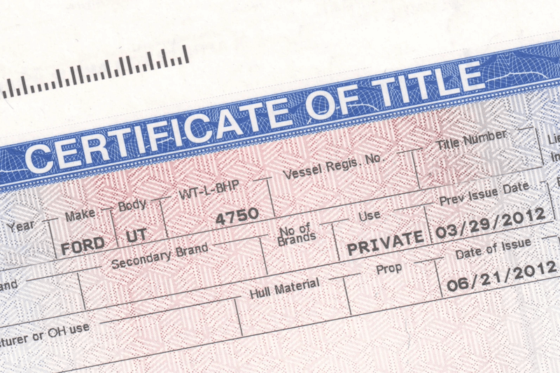certificate of title