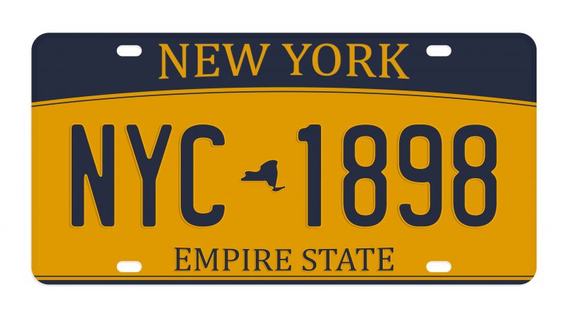 NY license plate