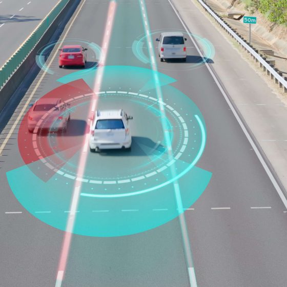 Driver assistant system on cars on a road