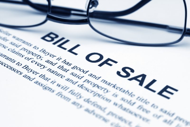 Bill of Sale