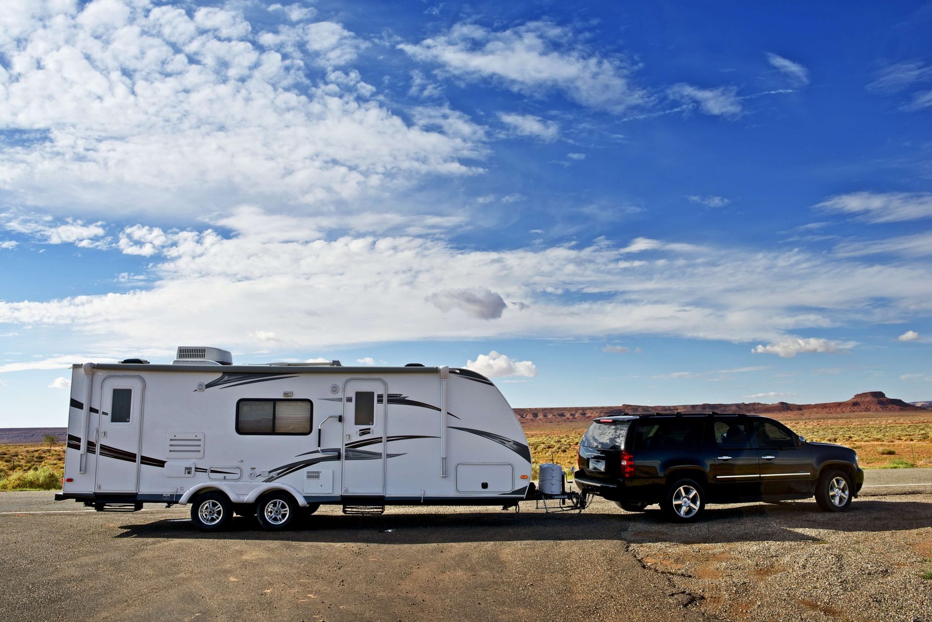 SUV towing an RV