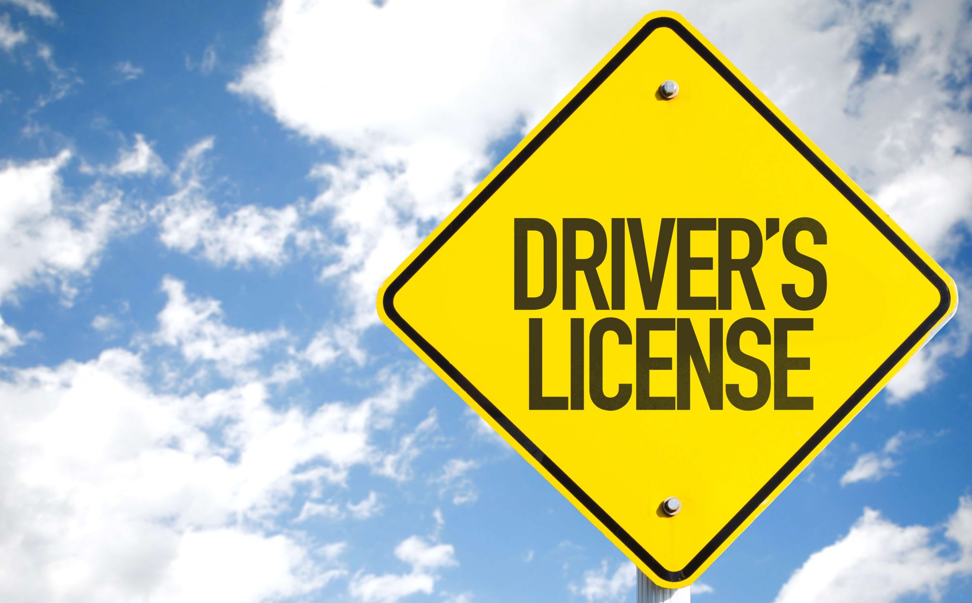 Driver's License Sign
