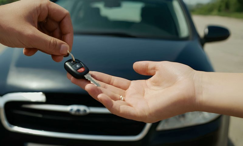 Handing over car keys