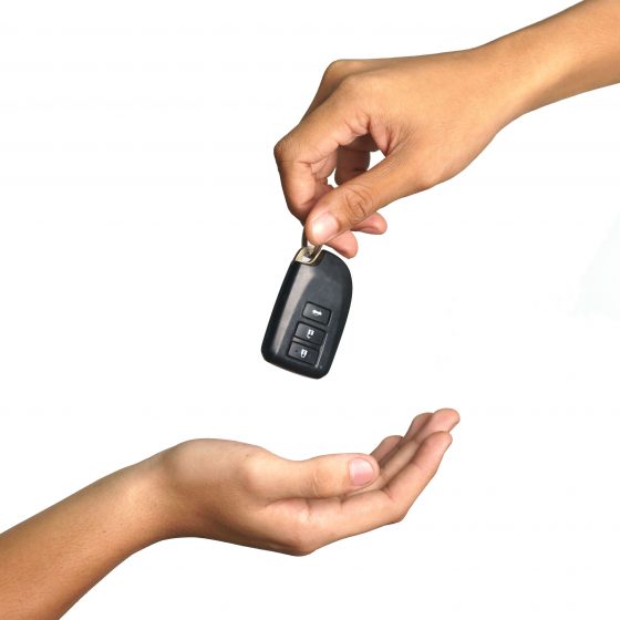 Handing over car keys