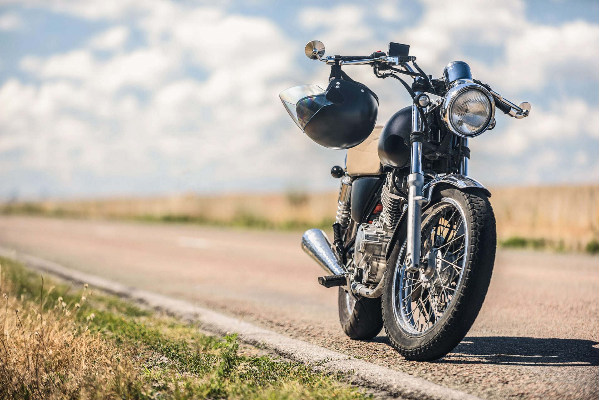 Motorcycle and helmet