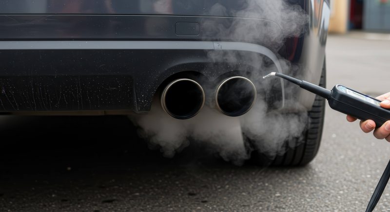 Testing tailpipe emissions