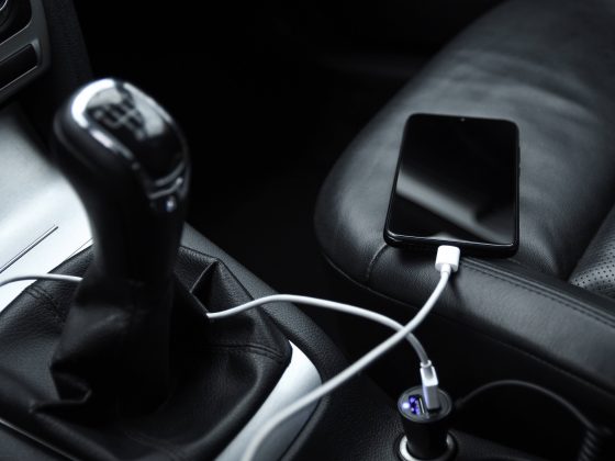 charging a phone in a car