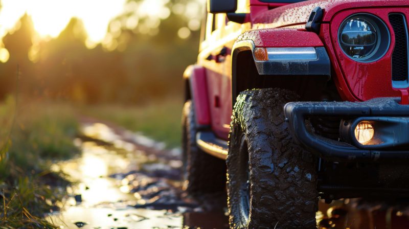 red jeep
