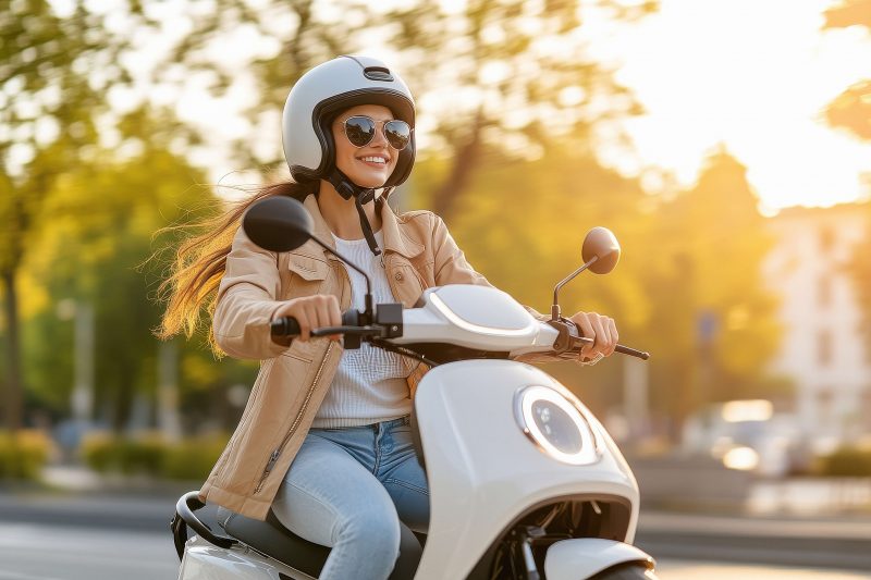 Driving an electric scooter
