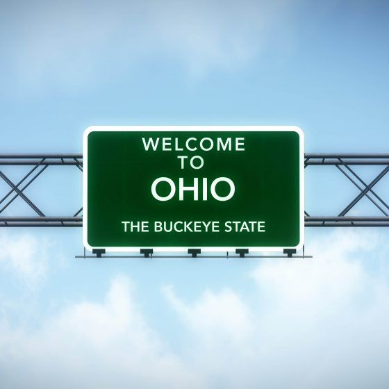 Welcome to Ohio sign