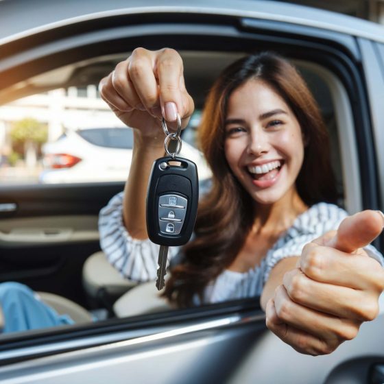 Getting the keys to a new car