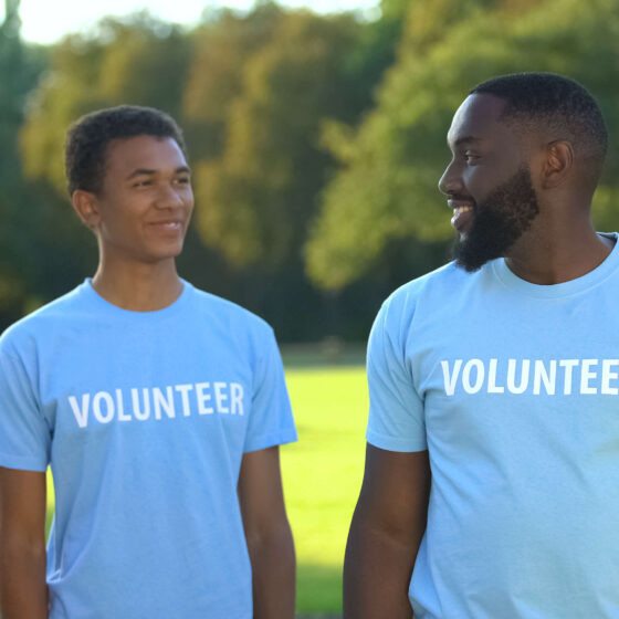 Volunteer mentor and mentee