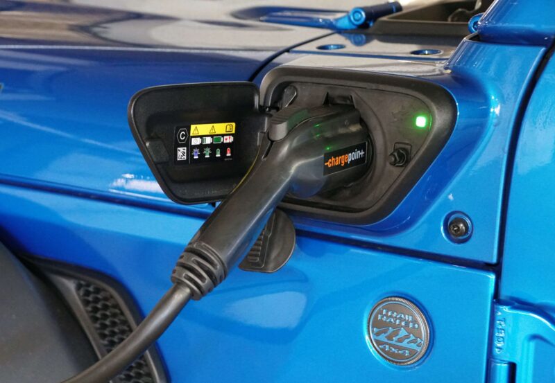 EV Jeep charging