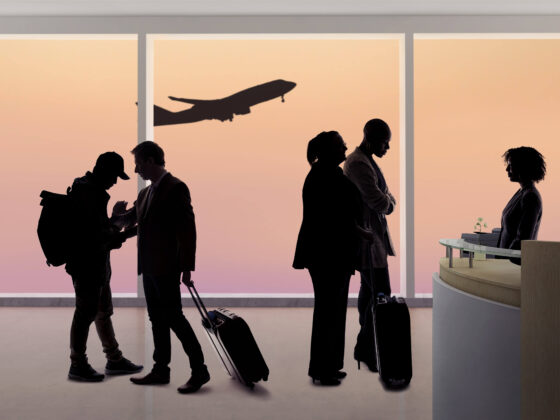 Checking in at the airport