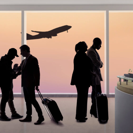 Checking in at the airport