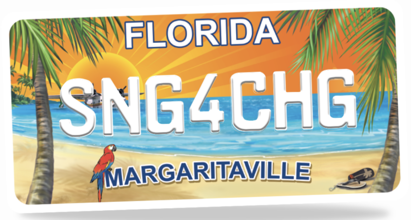 Margaritaville specialty plate