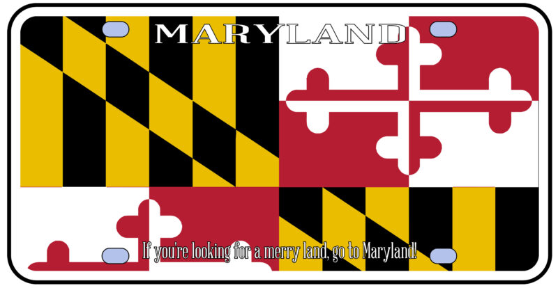 Maryland flag license plate