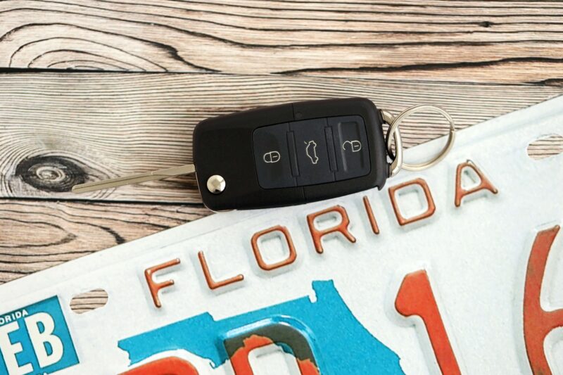 Car key and FL license plate