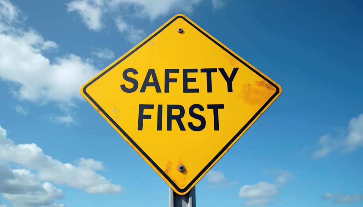 Safety first sign