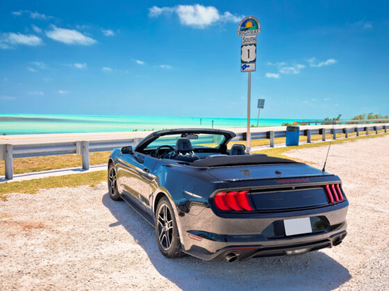 Car parked at a FL beach