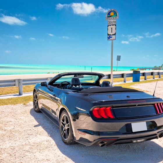 Car parked at a FL beach