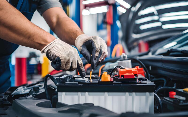 Testing a car battery