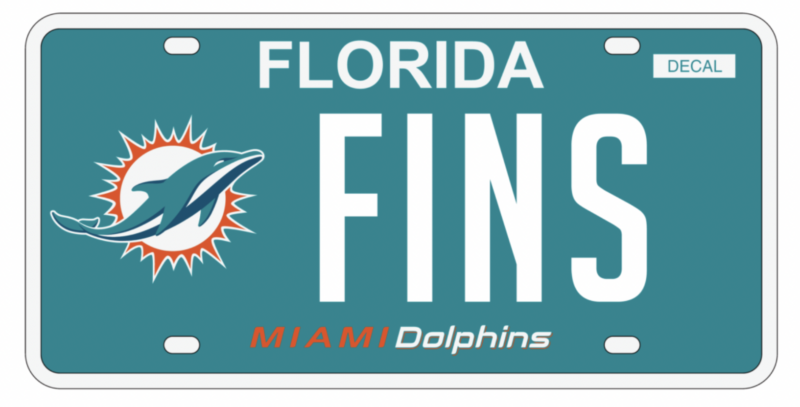 Miami Dolphins Specialty Plate