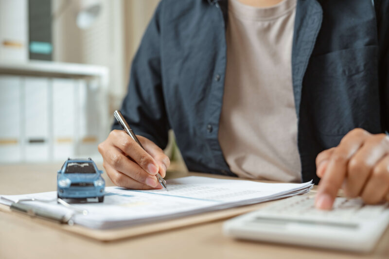Filling in vehicle paperwork