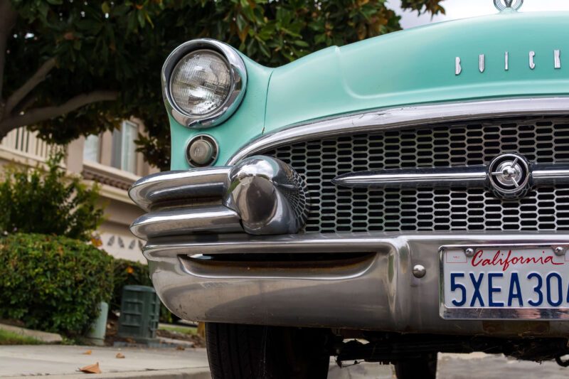 Vintage car with California plate