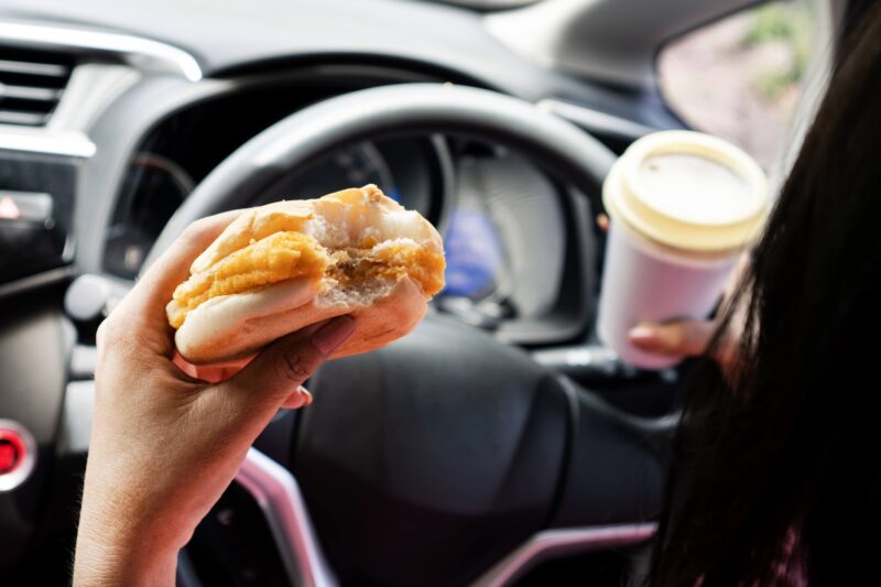 Eating while driving