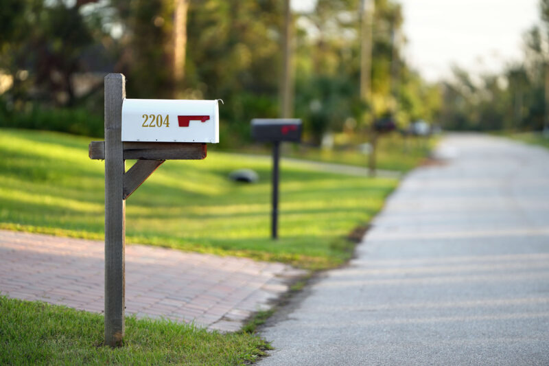 Mailbox in the suburbs