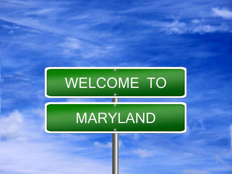 Welcome to Maryland sign