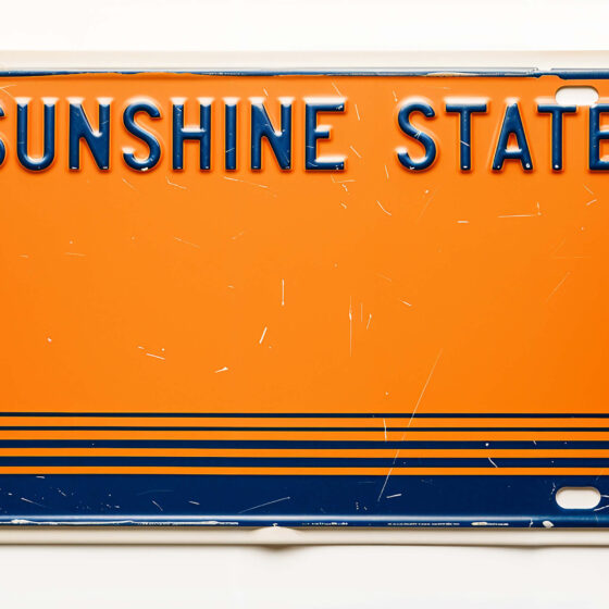 Florida registration plate