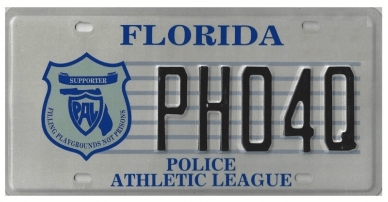 Florida Police Athletic League Specialty Plate