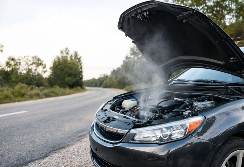 Car engine overheating in summer