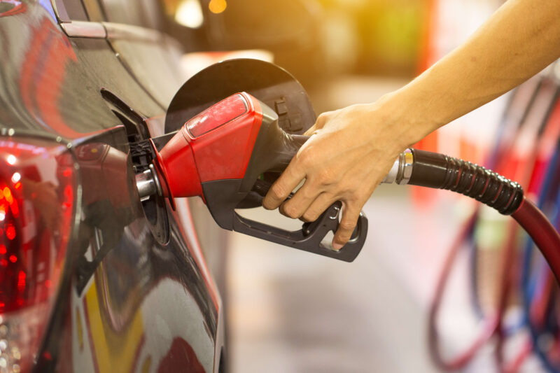 Refueling a gas-powered car