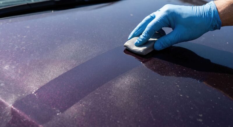Polishing car