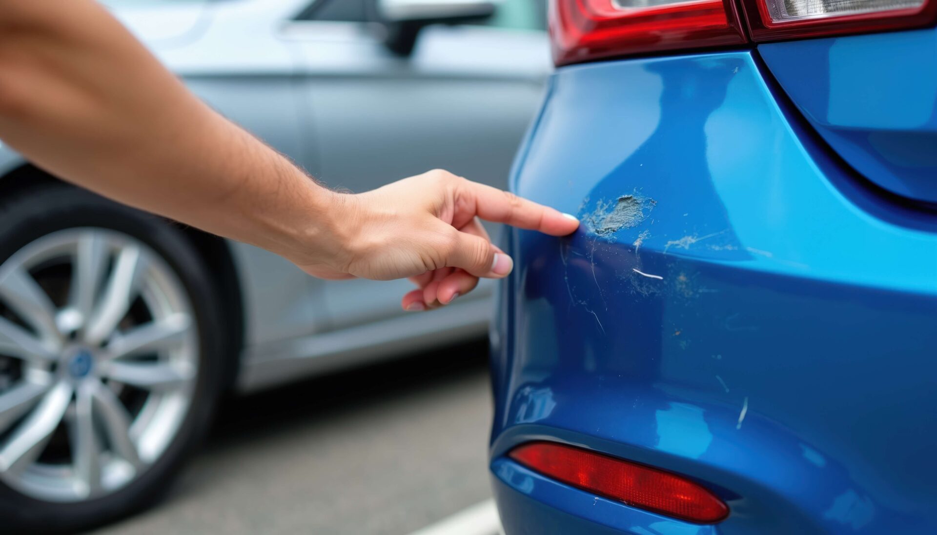 Scratch on car