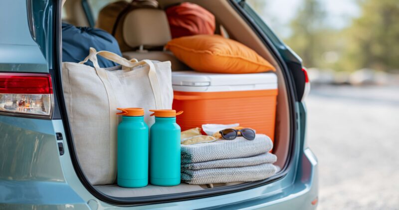 Packed for summer road trip