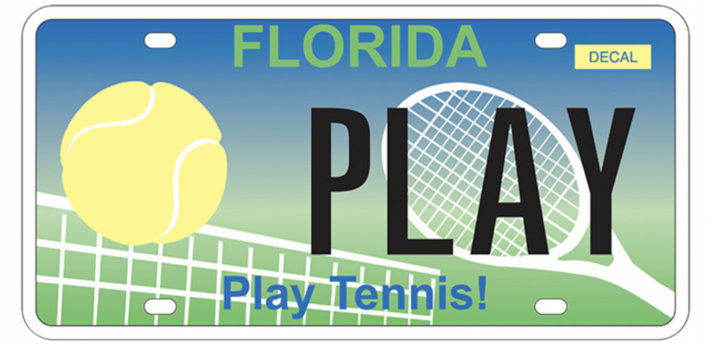 Play Tennis Florida Specialty Plate