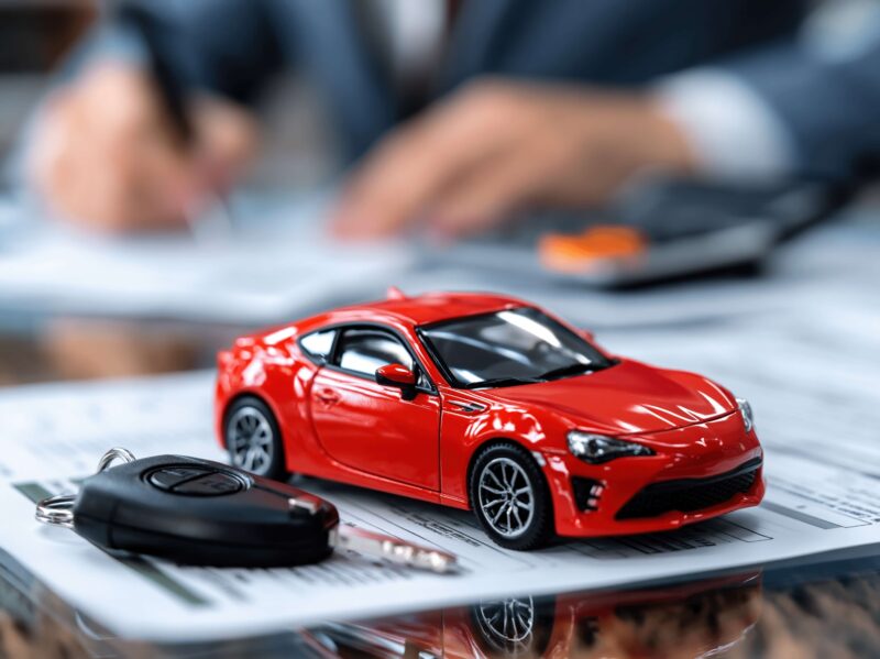 Car and keys and documents