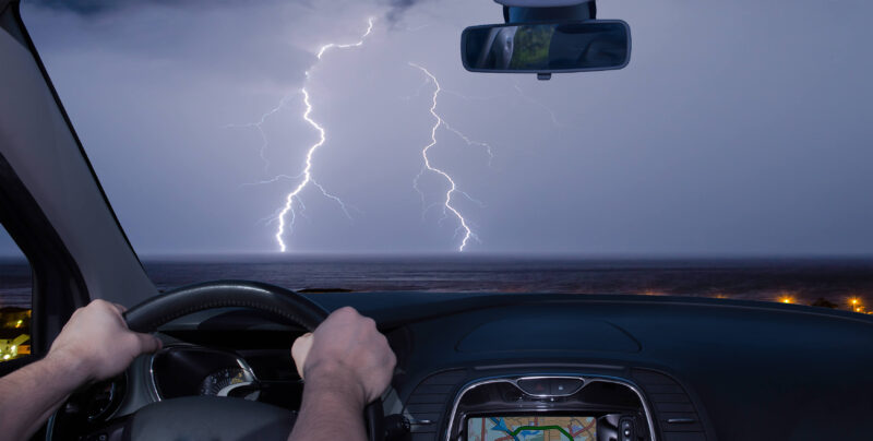 Driving through lightning