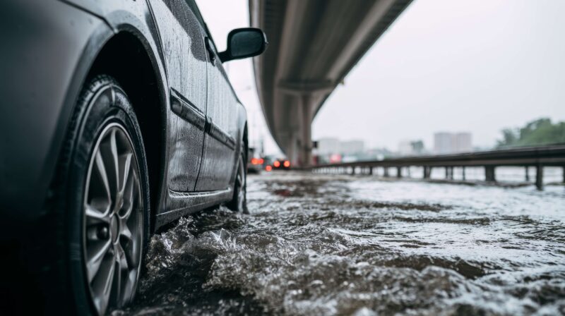 Flooded road