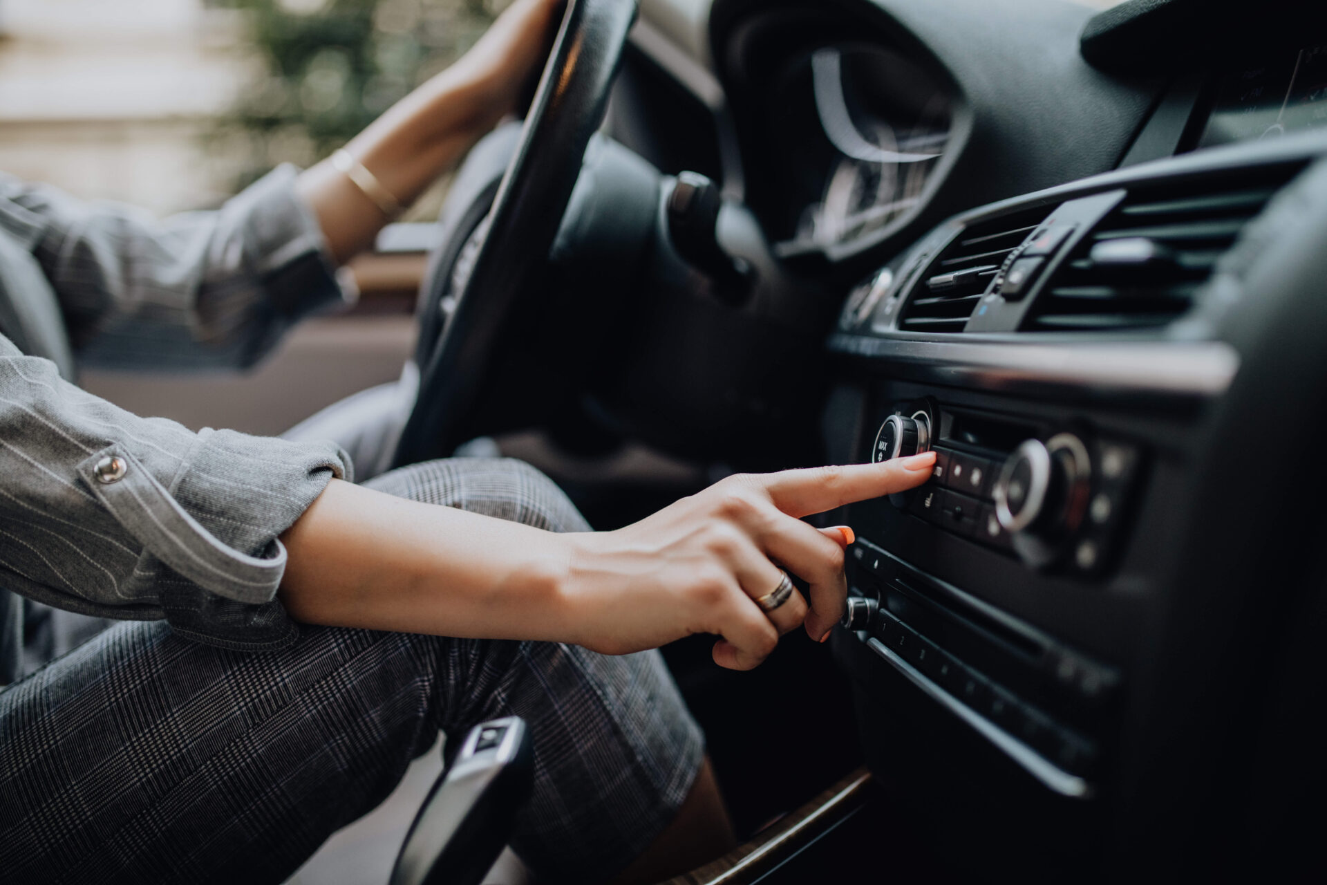 Turning on car AC